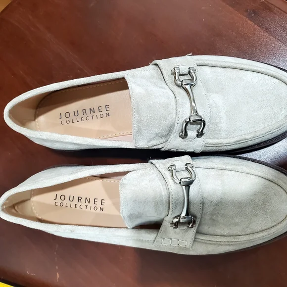 Gray Suede Loafers - Picture 2 of 3